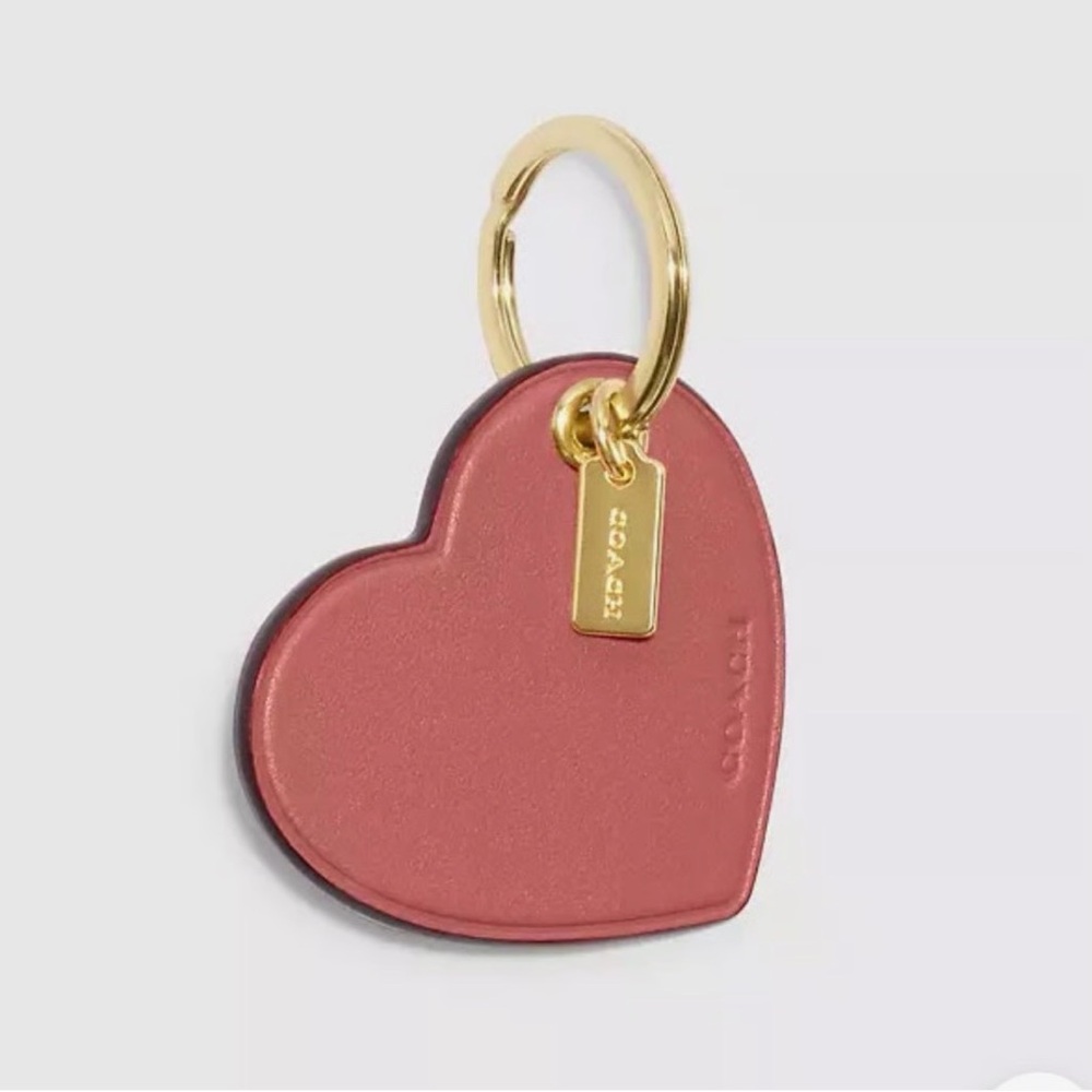 Coach Pink heart keyring